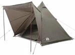 vidaXL Tipi-Familienzelt 6 Personen Braun Wasserdicht 4009443