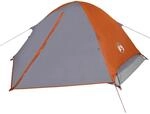 vidaXL Kuppel-Campingzelt 2 Personen Grau und Orange Wasserdicht 94645
