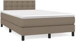 vidaXL Boxspringbett mit Matratze Taupe 120x200 cm Stoff1397339