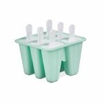 Relaxdays Eisformen 6er Set Silikon T&uuml;rkis Wei&szlig; Sp&uuml;lmaschinenfest 12,5 cm x 14 cm