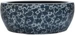 vidaXL Aufsatzwaschbecken Schwarz und Blau Rund &Oslash;41x14 cm Keramik 155065