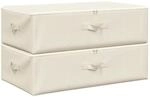 vidaXL Aufbewahrungsboxen 2 Stk Stoff 70x40x18 cm Creme 332908