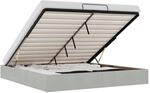 vidaXL Ottoman-Bett ohne Matratze Hellgrau 200x200 cm Samt 3310985