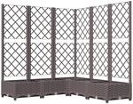 vidaXL Pflanzk&uuml;bel mit Rankgitter Braun 120x120x121,5 cm PP 318266