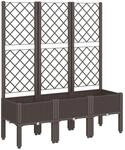vidaXL Pflanzk&uuml;bel mit Rankgitter Braun 120x40x142 cm PP 367930
