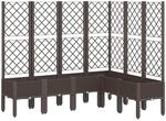 vidaXL Pflanzk&uuml;bel mit Rankgitter Braun 160x120x142 cm PP 367940