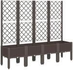 vidaXL Pflanzk&uuml;bel mit Rankgitter Braun 160x40x142 cm PP 367935