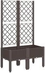 vidaXL Pflanzk&uuml;bel mit Rankgitter Braun 80x40x142 cm PP 367925