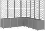 vidaXL Pflanzk&uuml;bel mit Rankgitter Hellgrau 160x160x140 cm PP 367882