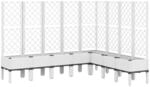 vidaXL Pflanzk&uuml;bel mit Rankgitter Wei&szlig; 200x160x142 cm PP 367944