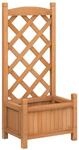 vidaXL Pflanzk&uuml;bel mit Spalier Braun Massivholz Tanne 365482