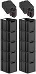 PROREGAL SuperSparSet 10x Eurobox Nextgen Grip Mit Scharnierdeckel Und Schwarzen