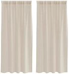vidaXL Voile-Vorh&auml;nge 2 Stk Sand 140x175cm Polyester 4108018