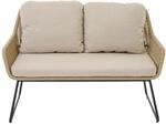 Siena Garden 2-er Diningbank Kansas 69 cm x 135 cm x 85,5 cm Taupe