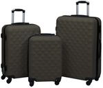 vidaXL Hartschalen-Trolley-Set 3 Stk Anthrazit ABS 92417