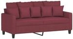 vidaXL 2-Sitzer-Sofa Weinrot 140 cm Stoff 359273