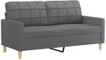 vidaXL 2-Sitzer-Sofa Dunkelgrau 140 cm Stoff 359092