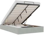vidaXL Ottoman-Bett ohne Matratze Hellgrau 120x190 cm Samt 3310949