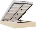vidaXL Ottoman-Bett ohne Matratze Creme 120x190 cm Stoff 3310866