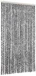 vidaXL Fliegenvorhang Grau Schwarz und Wei&szlig; 100x230 cm Chenille 377338