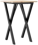 vidaXL Esstisch X-Gestell 50x50x75 cm Massivholz Kiefer und Gusseisen