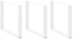 vidaXL Esstischbeine U-Form 3 Stk Wei&szlig; 100x72-73 cm Stahl 4013213