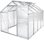 Tectake Gew&auml;chshaus 7 7 M&sup3; Aluminiumrahmen 250 x 185 x 195 cm Transparent