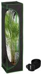 Relaxdays Growzelt Polyester Stahl Schwarz Lichtdicht 40 cm x 40 cm x 160 cm