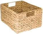 HMF 37241 Aufbewahrungskorb Faltbarer Korb Geflochten Wasserhyazinthe Seegras 36 x 28