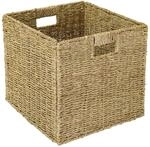 HMF 37040 Aufbewahrungskorb Korb Geflochten Seegras Kallax 32 x 34 x 32 cm