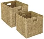 HMF 37040-S2 Aufbewahrungskorb Korb Geflochten Seegras Kallax 32 x 34 x 32 cm 2