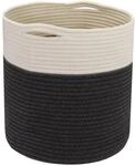 HMF 39015-31CM-82 Aufbewahrungskorb Versteckten Griffen Runder Korb Kallax 31 x...