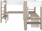 Vente-unique Hochbett Lascano Naturfarben Hell Wei&szlig; 295.7 cm