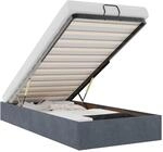 vidaXL Ottoman-Bett ohne Matratze Dunkelgrau 90x190 cm Samt 3310932