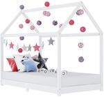 vidaXL Kinder-Bettgestell Wei&szlig; Massivholz Kiefer 90 x 200 cm 283351