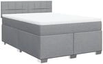 vidaXL Boxspringbett mit Matratze Hellgrau 140x190 cm Stoff 3285883