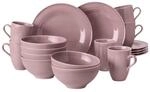 Seltmann Weiden Beat Color Glaze Fr&uuml;hst&uuml;cks-Set 18-teilig Altrosa