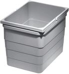 Ninka Eins2vier Abfallsammler M&uuml;lleimer 12L 220 x 306 x 230 mm Alugrau 5170.10