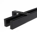 Deco-Raum Gardinenschiene nach Ma&szlig; 2-Lauf Loft Schwarz 80cm