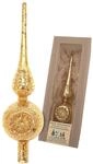 Krebs Glas Lauscha Weihnachtsbaumspitze Effektgold 1-tlg. 26cm