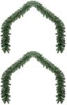 vidaXL Weihnachtsgirlande mit 600 LEDs 2 Stk Gr&uuml;n PVC 42016692