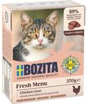 Bozita Katzen-Nassfutter H&auml;ppchen in Sauce mit H&uuml;hnerleber 370 g