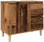 vidaXL Waschbeckenunterschrank Altholz-Optik 65x33x60 cm Holzwerkstoff 857120