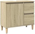 vidaXL Badschrank Sonoma-Eiche 65x33x60 cm Holzwerkstoff 847406
