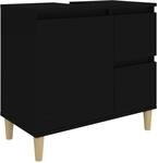 vidaXL Badschrank Schwarz 65x33x60 cm Holzwerkstoff Modell 1