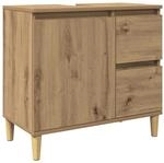 vidaXL Waschbeckenunterschrank Artisan-Eiche 65x33x60 cm Holzwerkstoff 857121