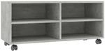 vidaXL TV-Schrank mit Rollen Betongrau 90x35x35 cm Holzwerkstoff