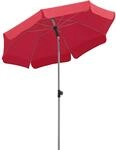 Schneider Balkonschirm Locarno &Oslash; 150 cm Rot mit Push-Up Mechanik