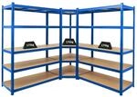 PROREGAL Mega Deal 1 x Eckregal & 2x Schwerlastregal Taurus HxBxT 180 x 210 x 60 cm