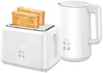 HOMCOM Wasserkocher-Toaster-Set Kunststoff Edelstahl 21,5L x 15,5B x 25,1H cm...